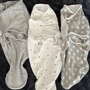 Aden + Anais easy wrap swaddles set of 3 EUCs size 0-3 months